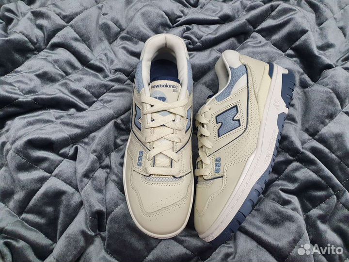 New Balance 550 Beige Vintage Indigo Blue 5,5us