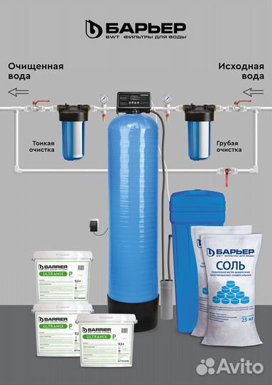 Система очистки воды из скважины 1,3 куб/ч Барьер