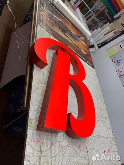 Буквы Красные Объемные Световые Светящиеся
