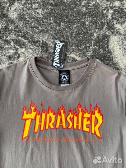 Футболка Thrasher Flame Logo “Brown”