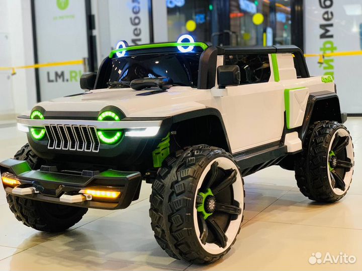 Электромобиль Jeep WN-1122 серый или белый