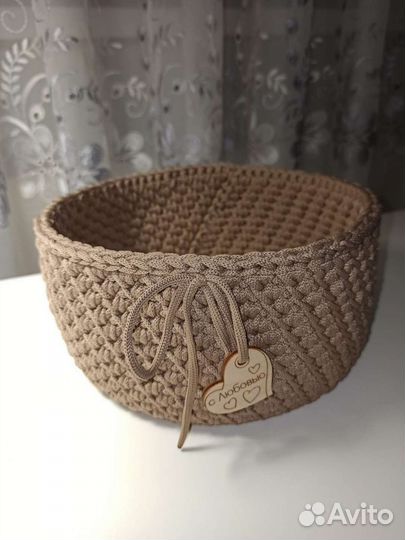 Вязаные корзинки