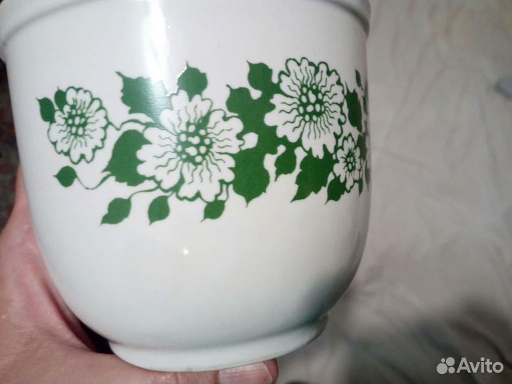 Горшок керамический с крышкой в духовку СССР