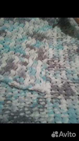 Плюшевый плед ручной работы