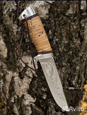 Нож для охоты и рыбалки с гравировкой 
