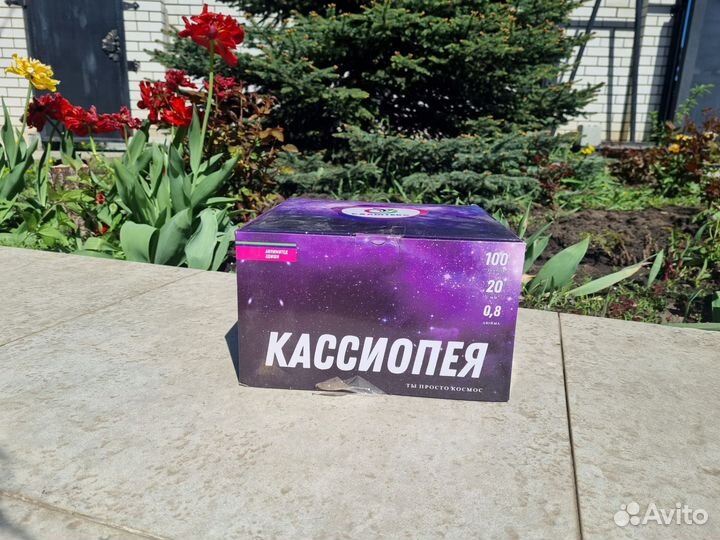 Салют Кассиопея 100 залпов, калибр 0,8