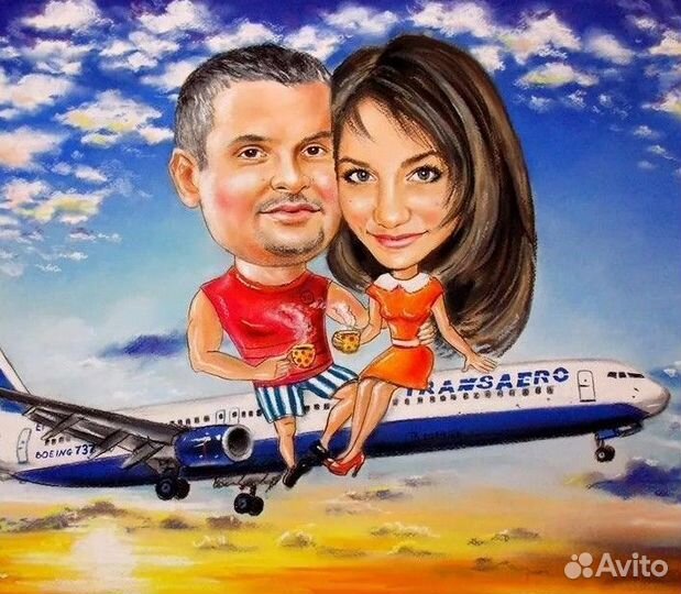 Шарж от художника - смешной подарок на др