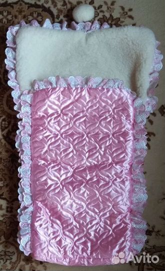 Конверт в коляску или на выписку для девочки