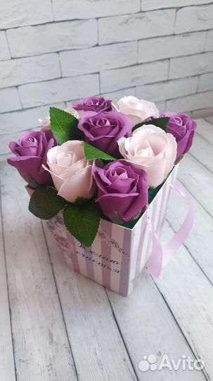 Букет из мыльных роз