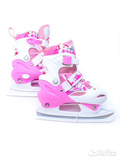 Коньки раздвижные Saimaa B906, розовые, 31-34