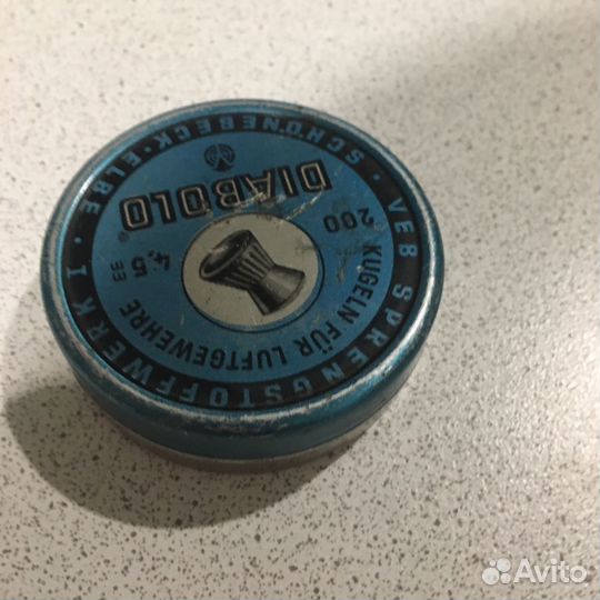 Жестяная банка из-под пуль Diabolo Германия ГДР