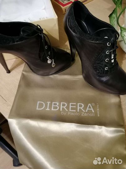 Ботильоны кожаные dibrera, 37 размер