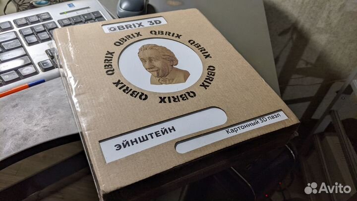 Картонный 3D пазл конструктор Эйнштейн новый