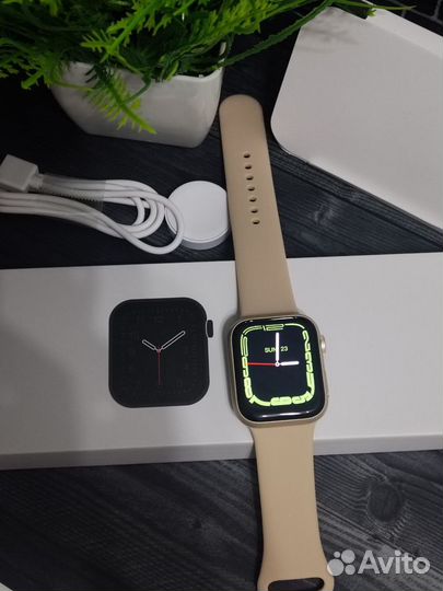 Часы apple watch 8 41 mm золотые