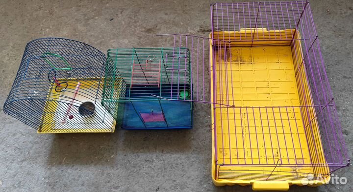 Клетка металлическая для животных, птиц 33x26x45см