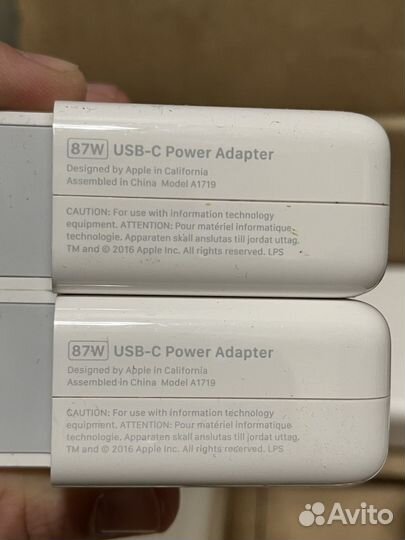 Оригинальное зарядное устройство Apple USB-C 87W