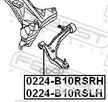 Рычаг подвески перед прав 0224B10rsrh Febest