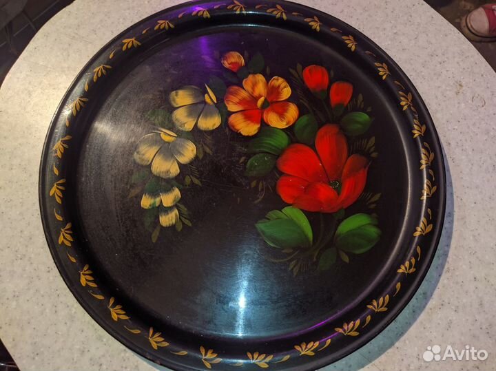 Поднос хохломская роспись