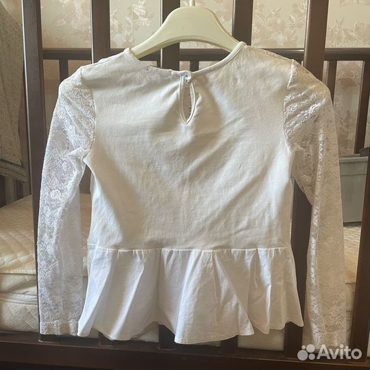 Блузка белая школьная 122 128