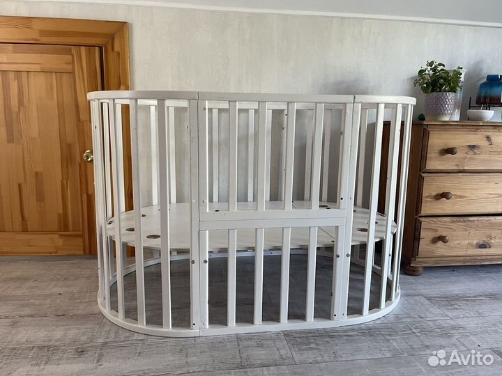 Детская кроватка трансформер круглая