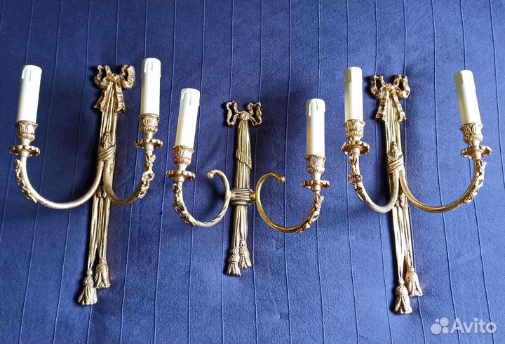 Винтажные бронзовые бра