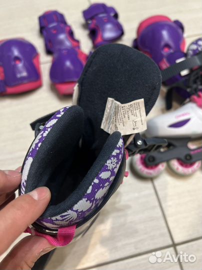 Роликовые коньки Oxelo детские с защитой