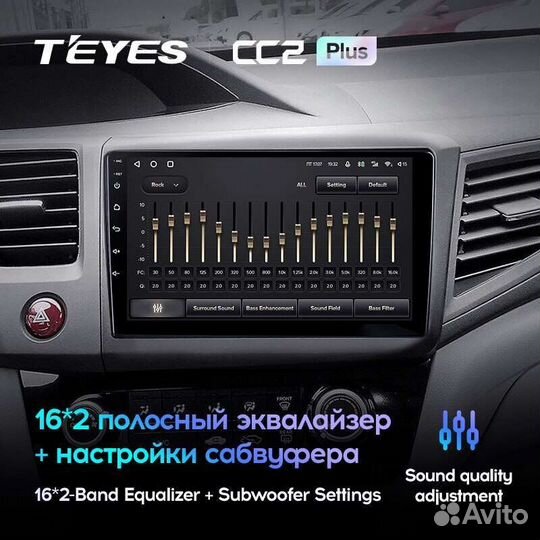Магнитола Honda Civic 9 2011-2015 Teyes