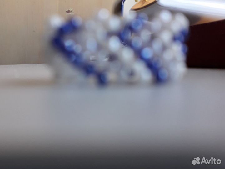 Кольцо из бисера ручной работы