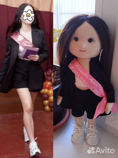 Текстильная кукла по фотографии