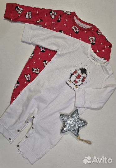 Комлект новогодних слипов Fox&Bunny 68 cm