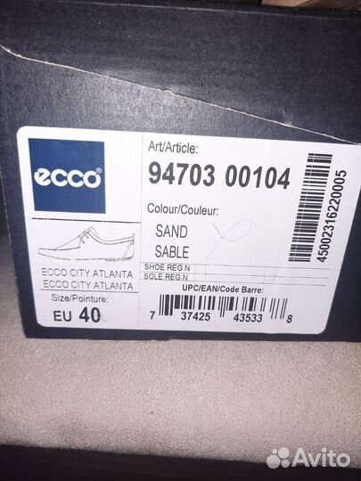 Ботинки женские Ecco 40 разме1
