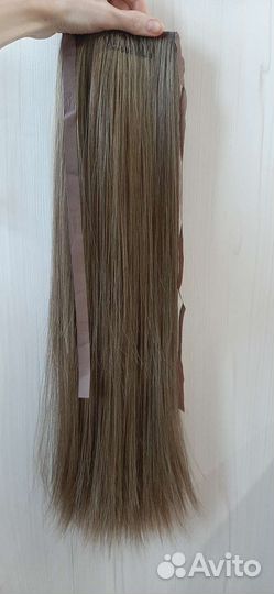 Хвост шиньон накладной светло русый, новый