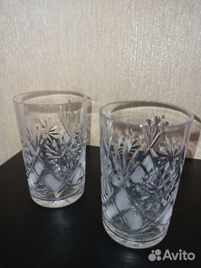 Хрустальные рюмки, хрустальные бокалы новые