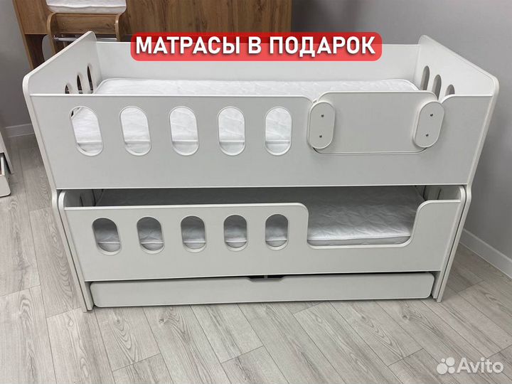 Двухъярусная выкатная кровать