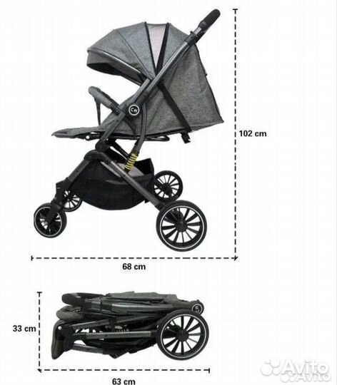 Коляска luxmom 525 хаки