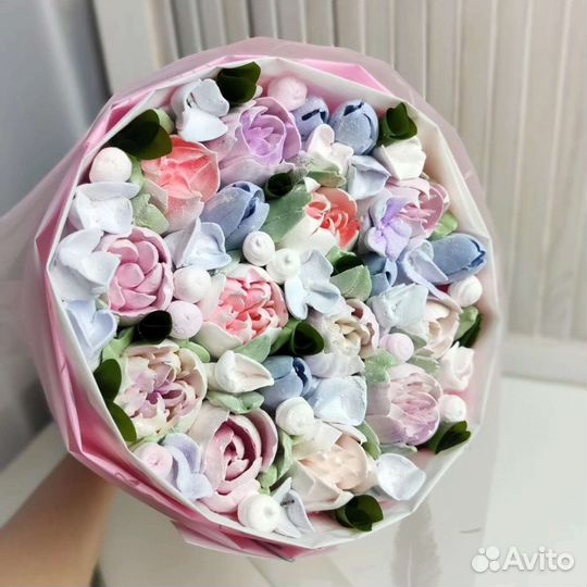 Съедобные букеты из зефира