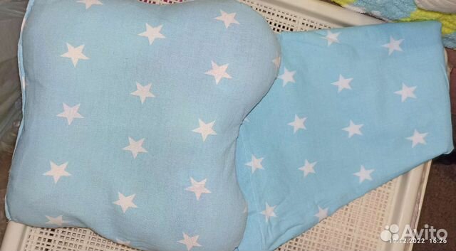 Подушка детская+простынь круглая на резинке