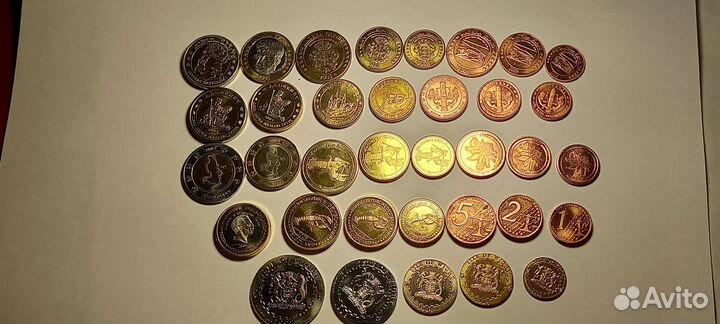 Монеты экзотических стран без Африки(отдельно)