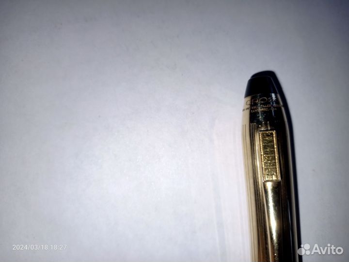 Ручка cross v20 10 kt gold filled rolled gold cap