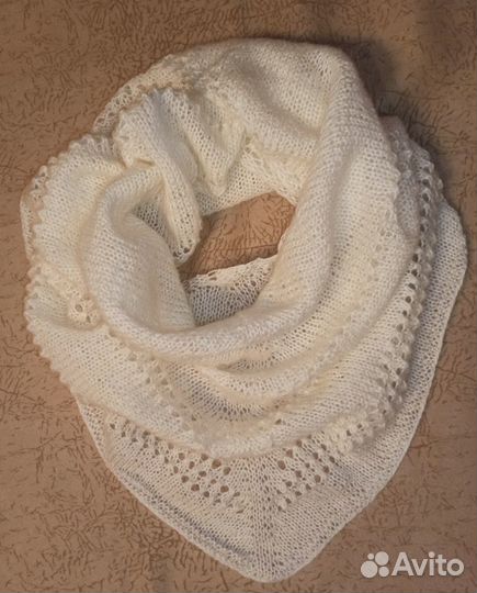 Бактус ангора шерстяной платок шаль новый