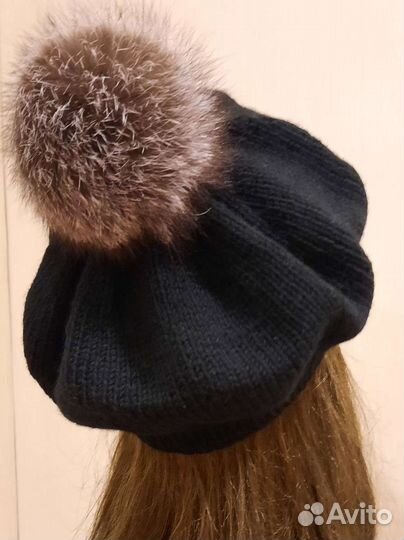 Берет вязаный ручная работа