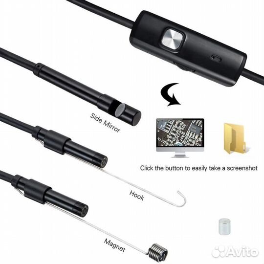 Камера эндоскоп USB endoscope 2 М.Новые,маг-н