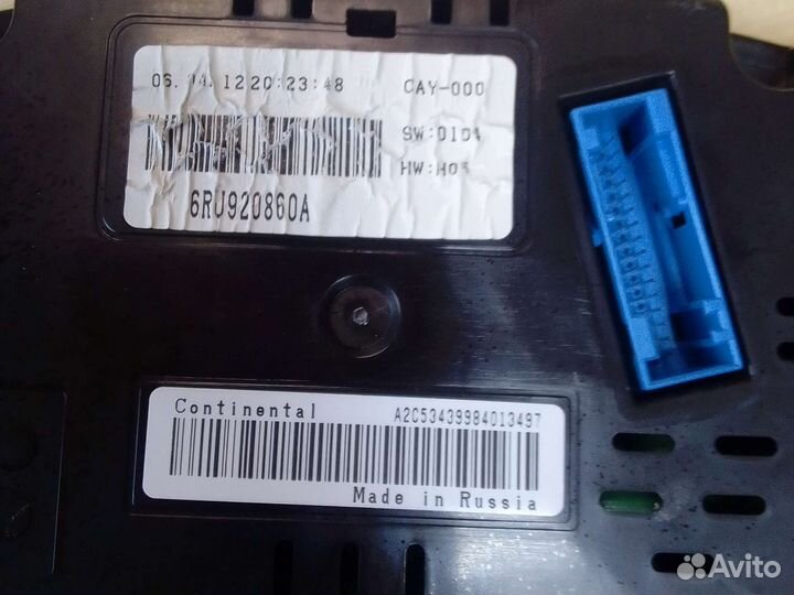 Панель приборов Volkswagen Polo 5