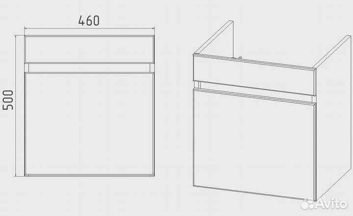 Тумба под раковину viant 