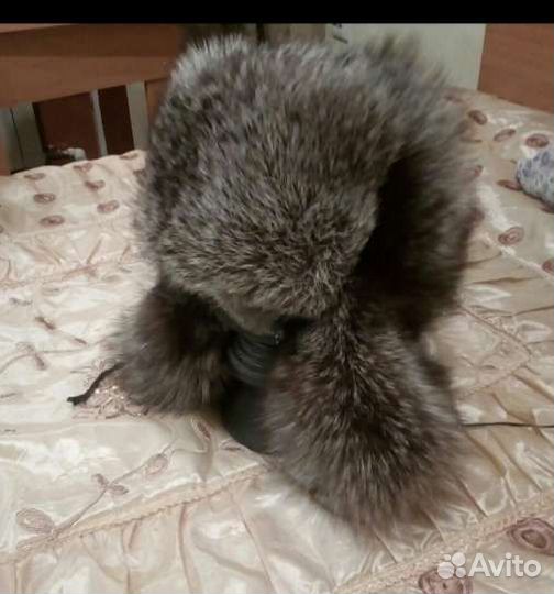 Шапка-ушанка из чернобурки