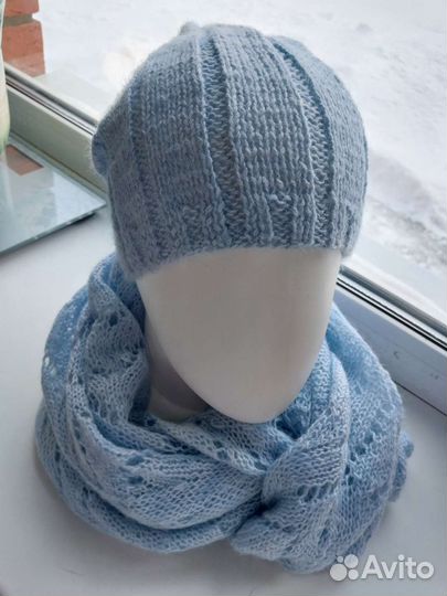 Шарф-палантин вязаный