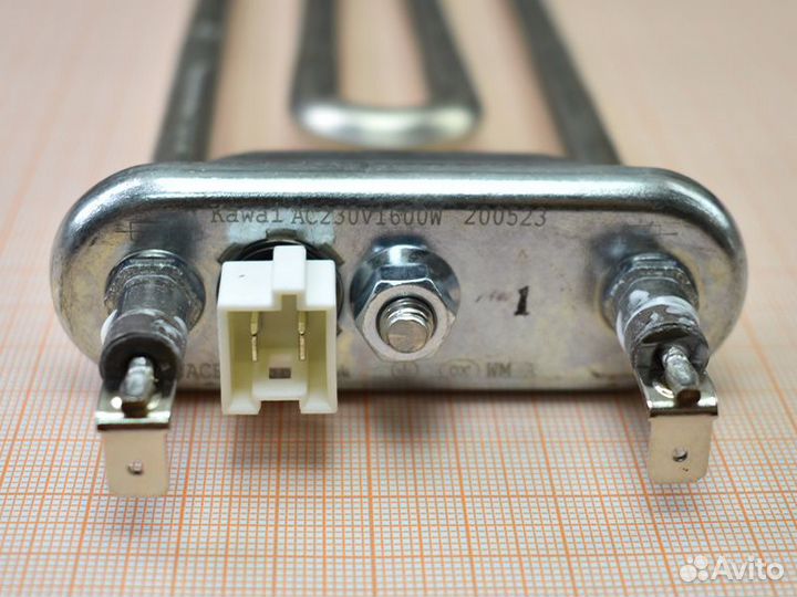 Тэн 1600W, прямой, с датчиком, L175 мм, для LG, ко