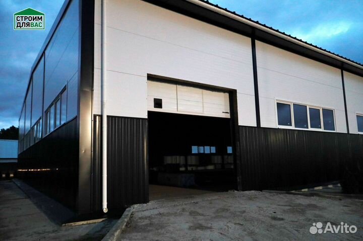 Быстровозводимый ангар из сендвич панелей