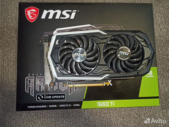 Видеокарта GTX 1660 TI super MSI palit asus