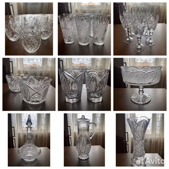 Хрустальные бокалы 6 шт